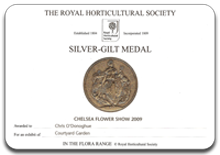 2009 RHS Chelsea Silver Gilt medal winner 