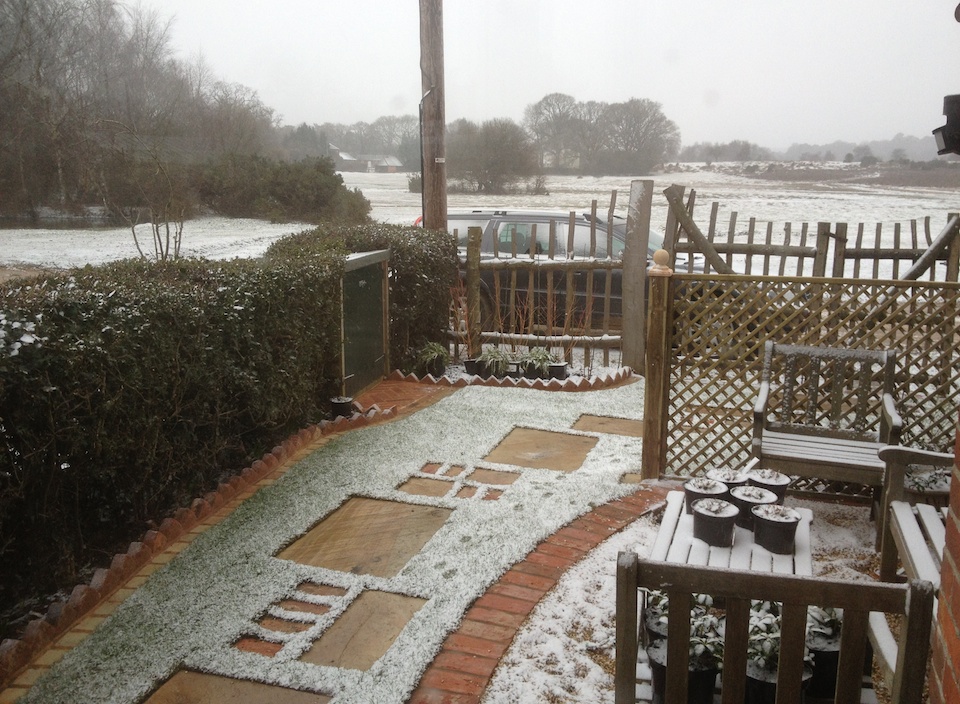 Brockenhurst garden during planting