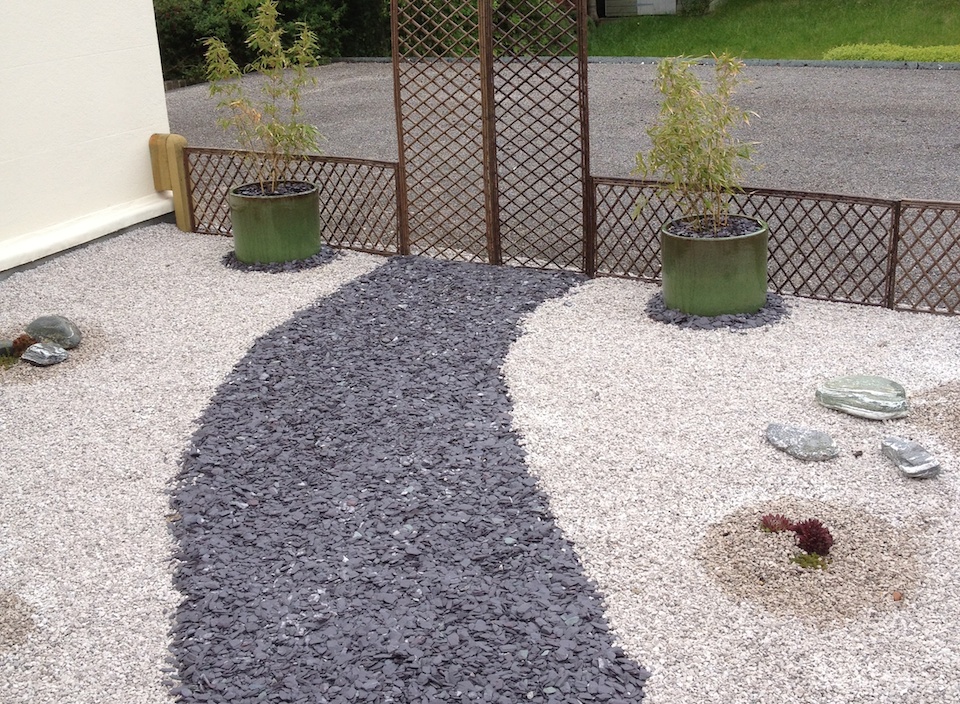 Hastings Zen roof garden from the house
